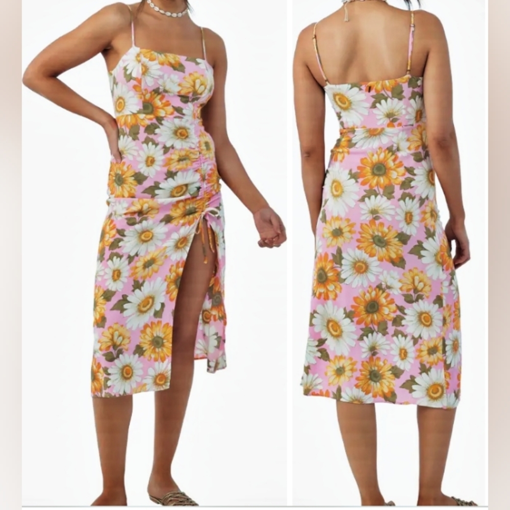 O’Neill NWT Floral Pink Midi Dress